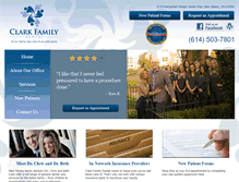 Tablet Screenshot of clarkfamilydentist.com